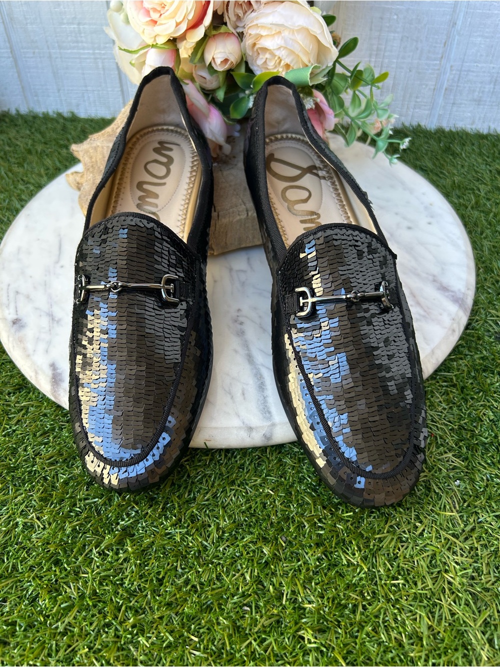 Sam Edelman Women's Loraine Loafer
Color: Black Sequin size 6 new/no box - Picture 7 of 16